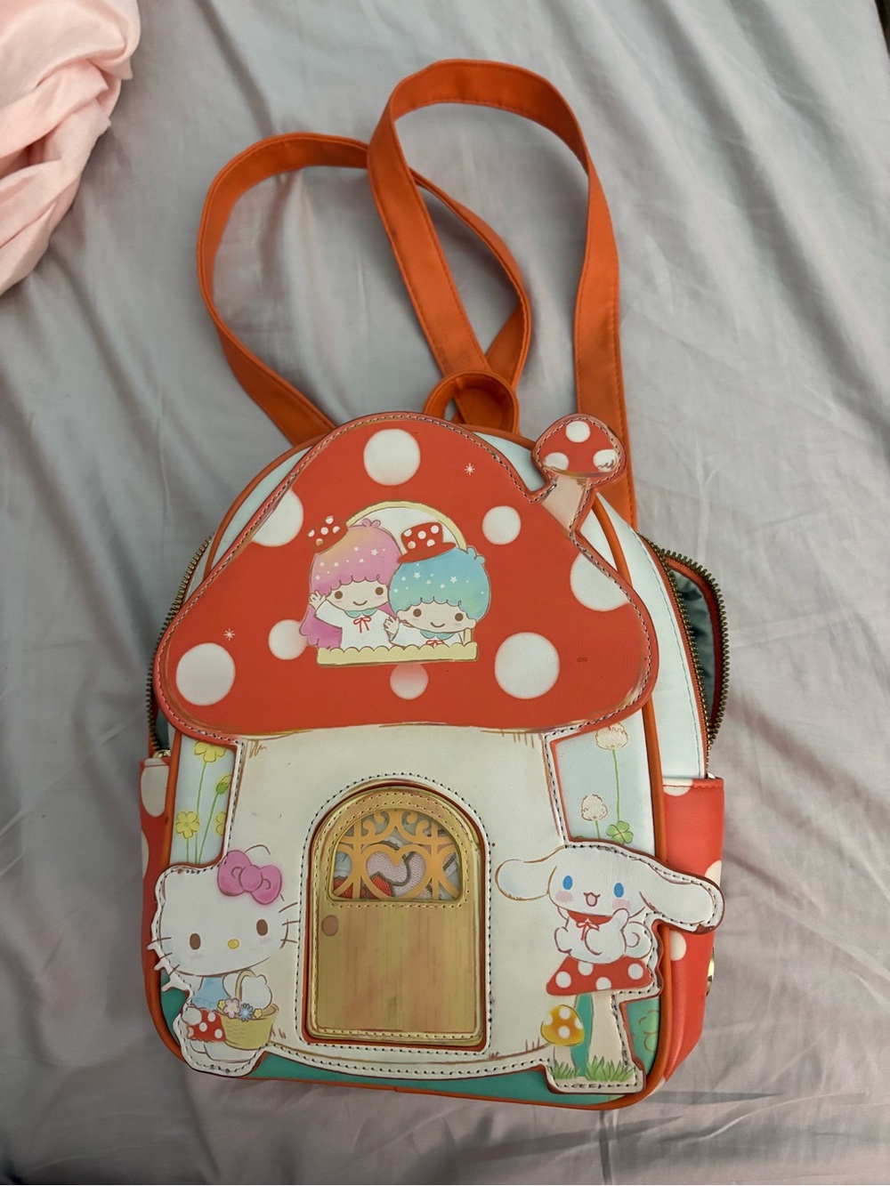 Her Universe Hello Kitty And Friends Mushroom House Mini Backpack